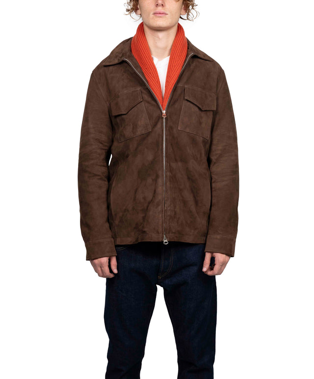 Stewart - Giacca work camoscio tabacco