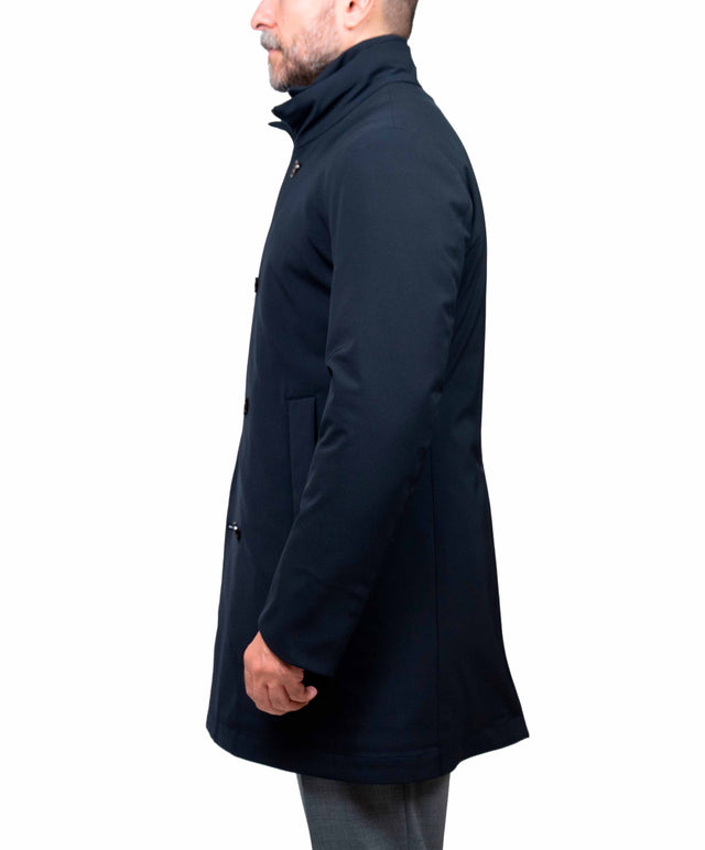 Montecore - cappotto doppiopetto aerotwill colore blu