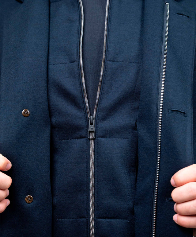 Montecore - doppiopetto in Jersey imbottito colore blu