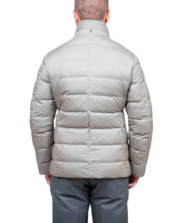 Montecore - blazer piuma d’oca color ghiaccio