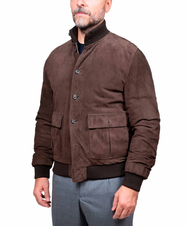 Valstar - Valstarino imbottito camoscio color marrone scuro
