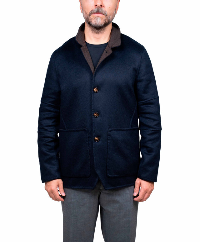 Kired - Giacca in cashmere colore blu