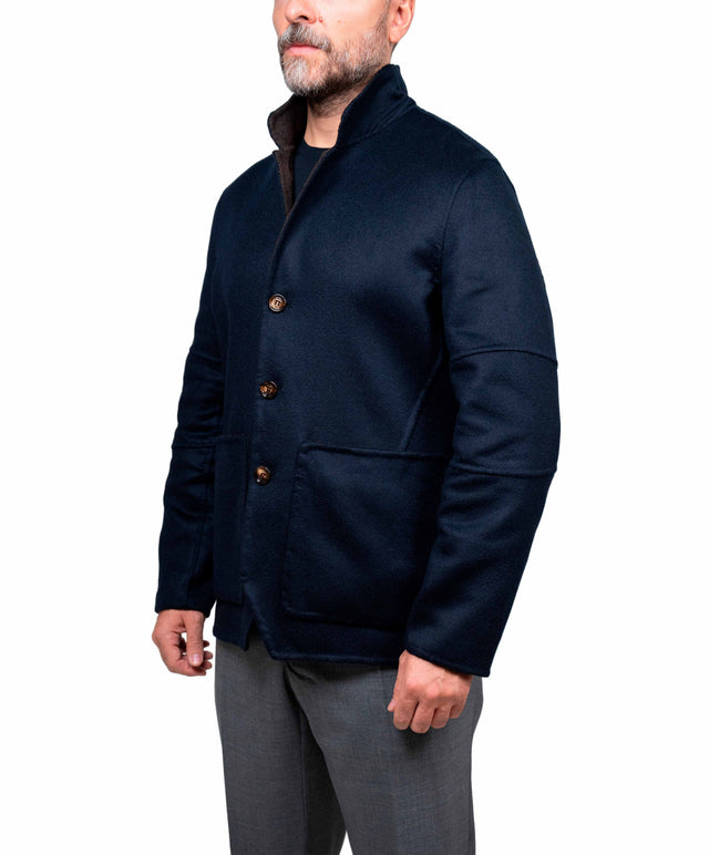 Kired - Giacca in cashmere colore blu