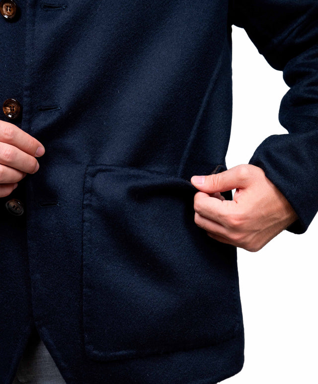 Kired - Giacca in cashmere colore blu