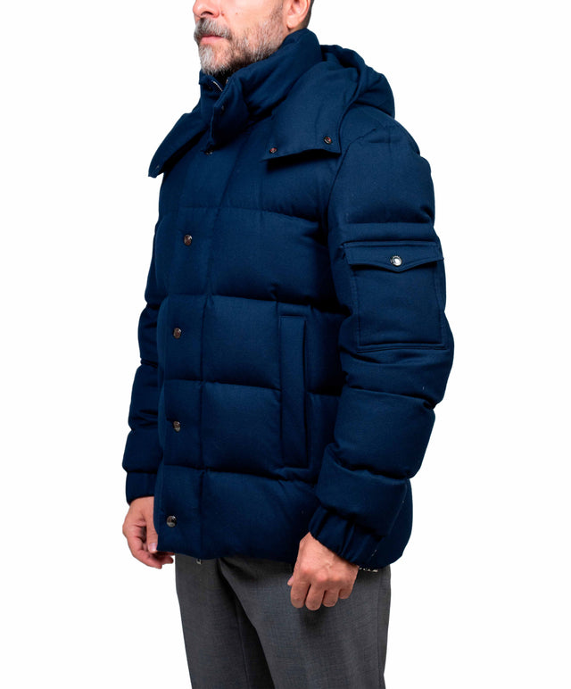 Kired - Piumino cashmere colore blu