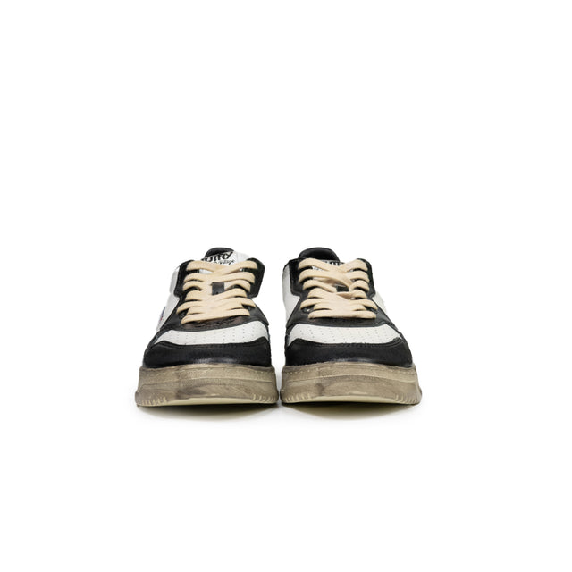 Sneaker Autry - MEDALIST LOW SUPER VINTAGE bianco nero e argento