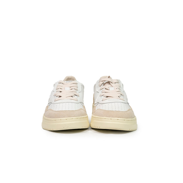 Sneaker Autry - Medialist low in pelle e suede verde militare e beige