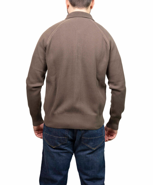 Cardigan Piacenza nido d’ape - marrone