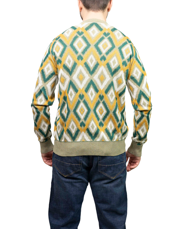Cardigan Piacenza jacquard - verde