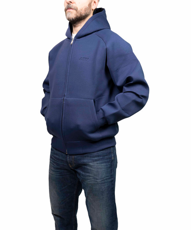 Autry abbigliamento - Felpa unisex blu con cappuccio