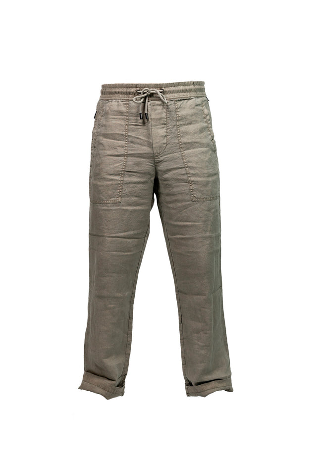 Pantalone Keeling Fatigue lino verde militare