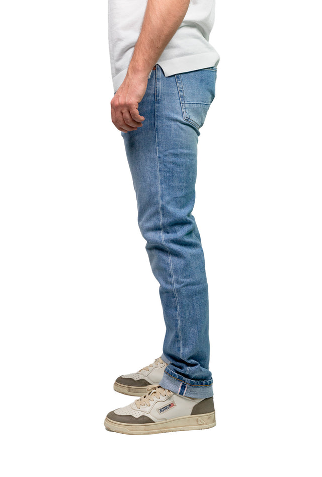 Jeans slim regular chiaro denim
