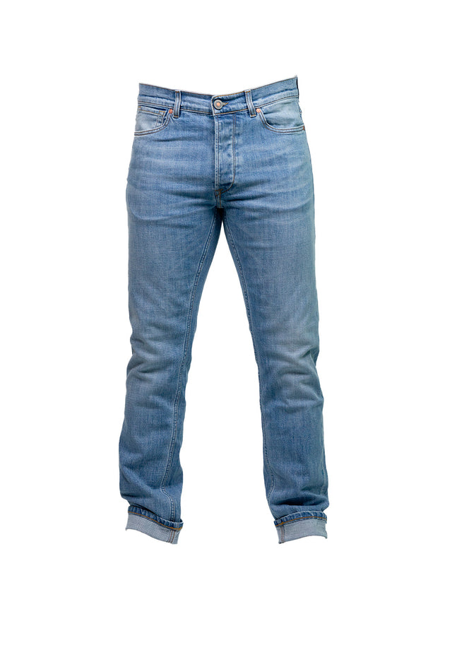 Jeans slim regular chiaro denim