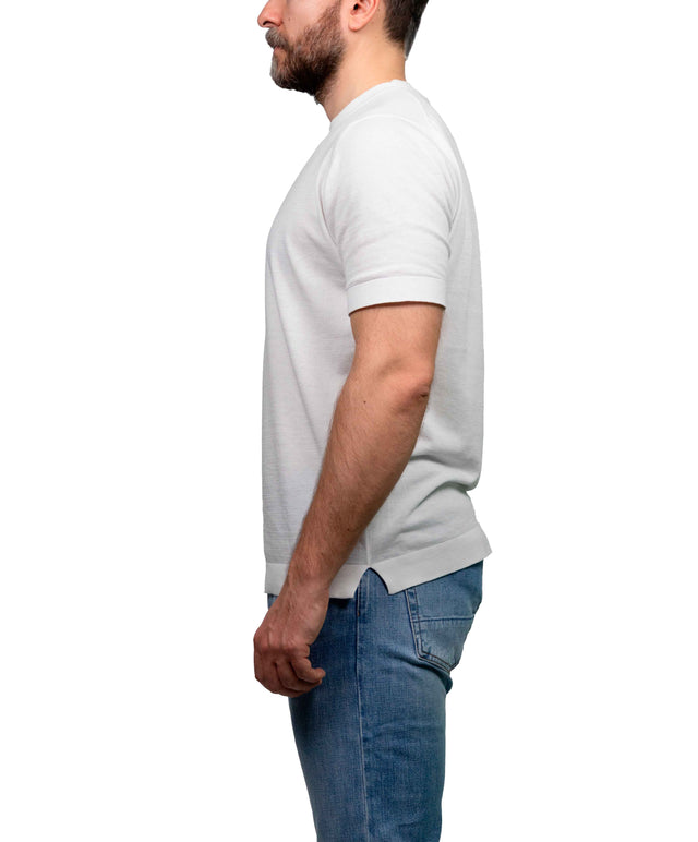 Filippo De Laurentiis - T-shirt Calata crepes bianca