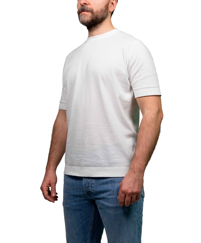 Filippo De Laurentiis - T-shirt Calata crepes bianca