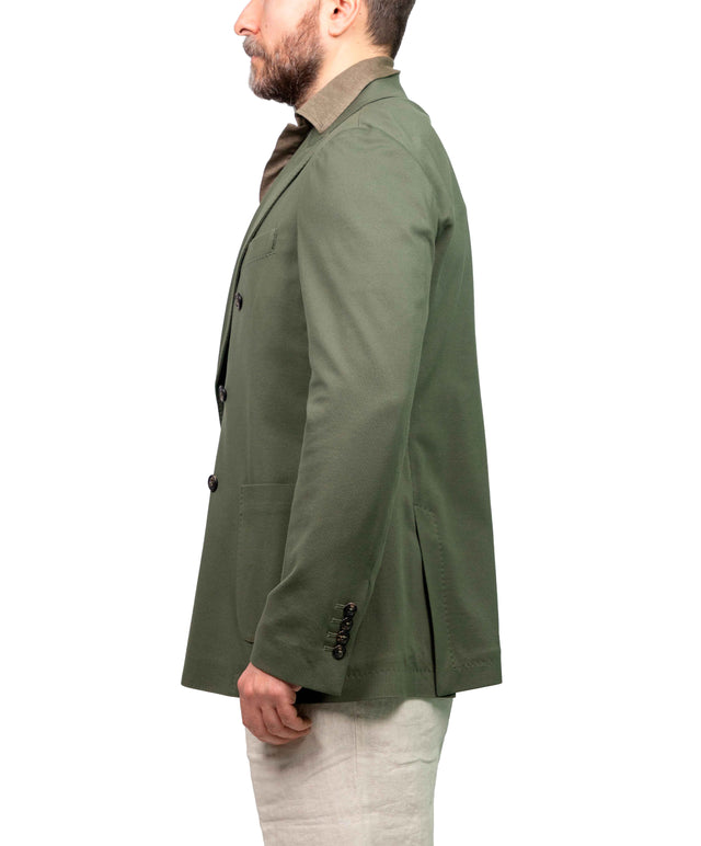 Piquet doppio petto verde militare