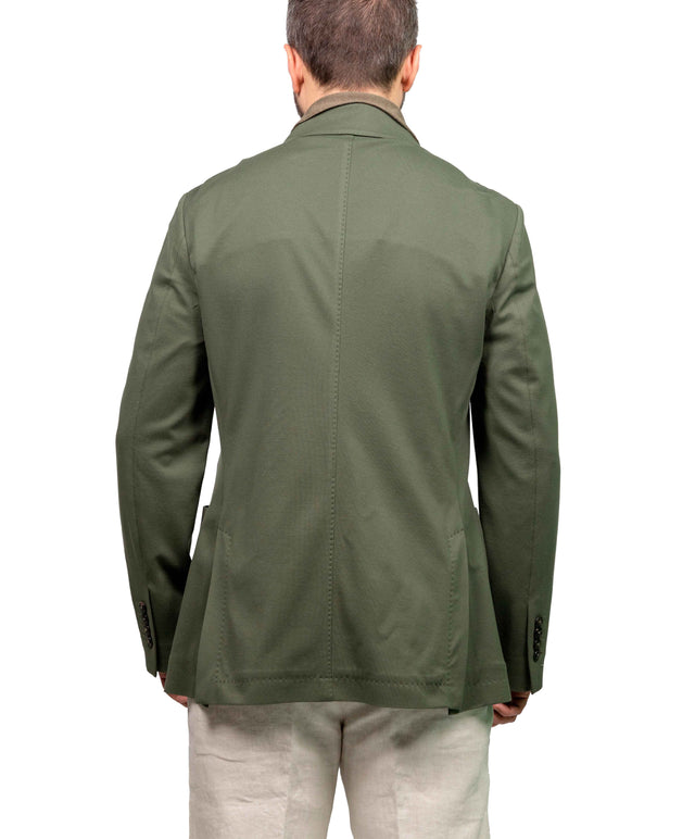 Piquet doppio petto verde militare