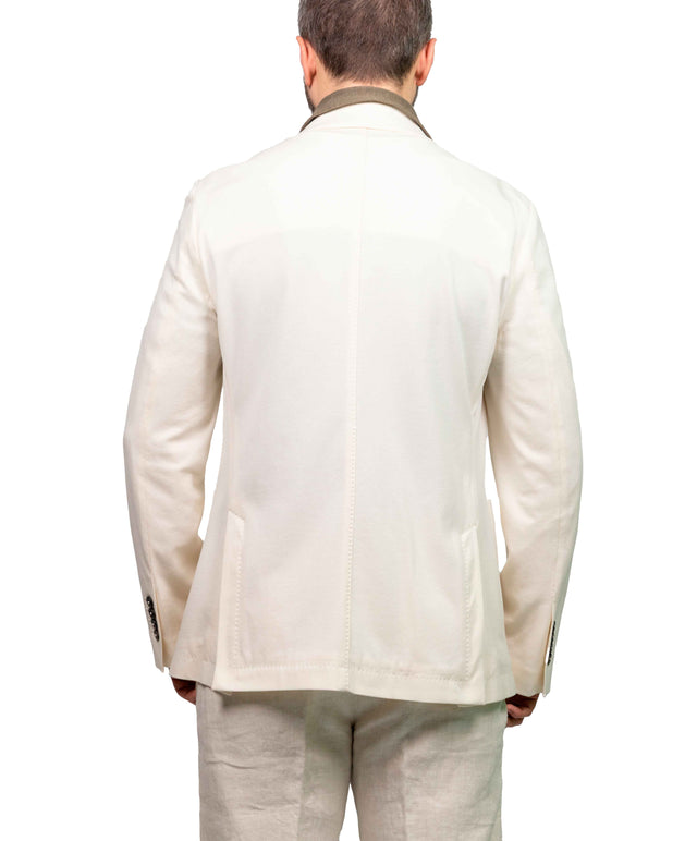 Piquet doppio petto bianco