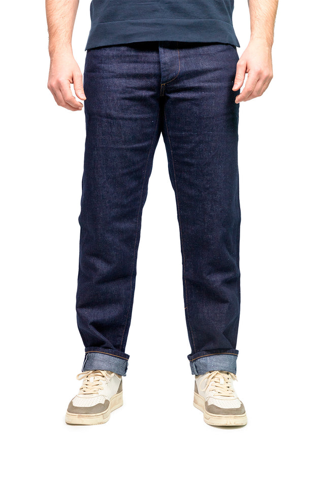 Jeans regular loose lino/cotone denim