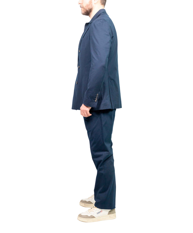 Giacca doppiopetto + pantalone loose blu