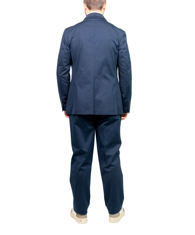 Giacca doppiopetto + pantalone loose blu