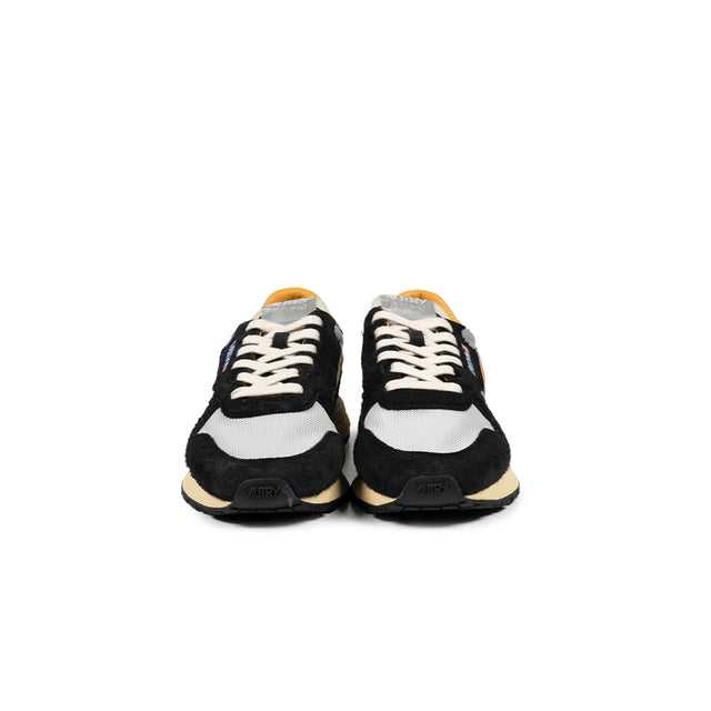 Sneakers Autry - Reelwind Low Nylon e suede (nero, argento e gialla)