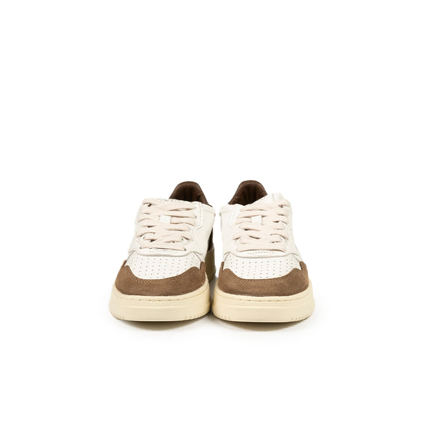 Sneakers Autry - Medalist Low suede e pelle (Bianco, Marrone e Nero)