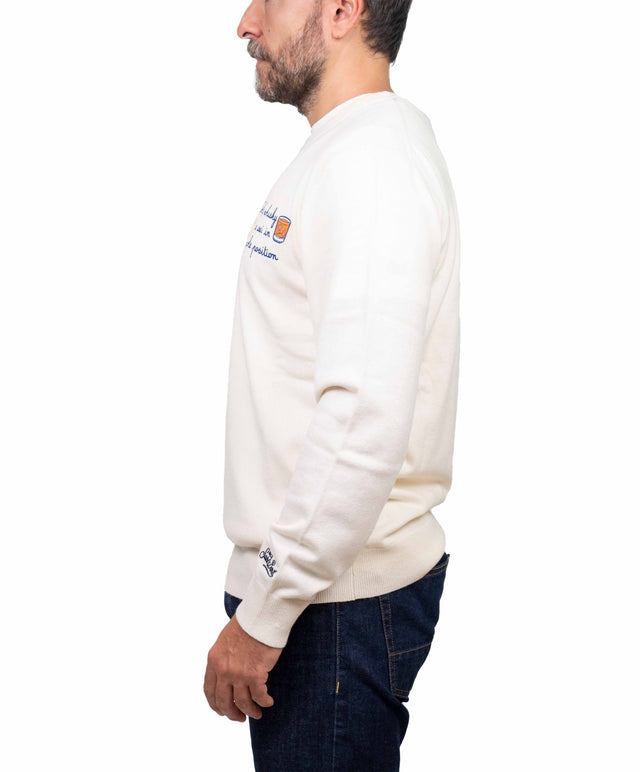Saint Barth maglione - pole position, bianco