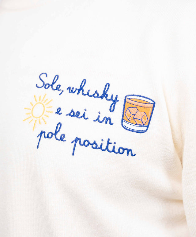 Saint Barth maglione - pole position, bianco