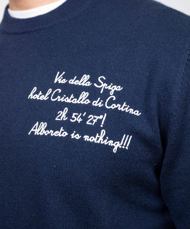 Saint Barth maglione - albereto is nothing, blu