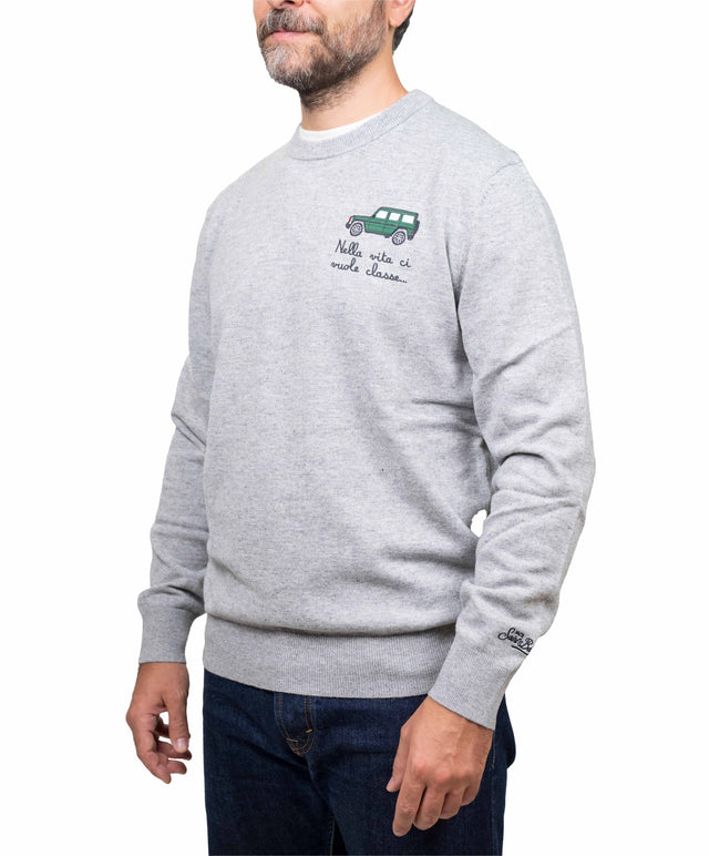 Saint Barth maglione - ci vuole classe, grigio medio