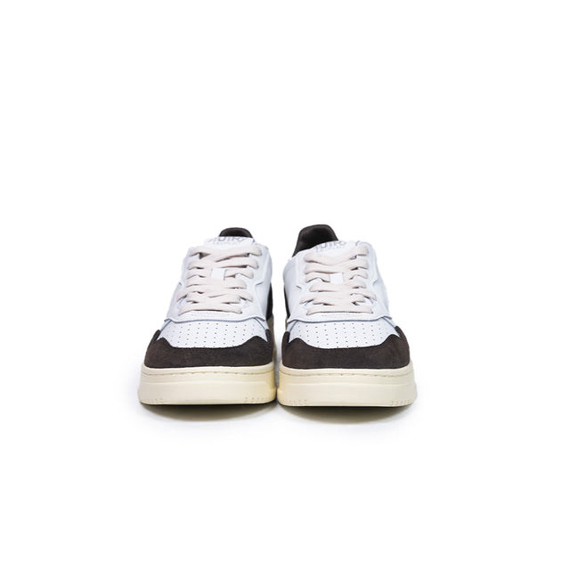 Sneakers Autry- medalist low man soft leather e suede bianco e mogano