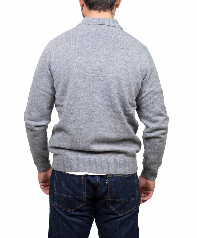 Saint Barth maglione - polo lana grigio medio