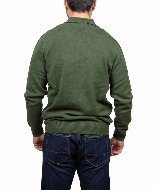 Saint Barth maglione - polo lana verde militare