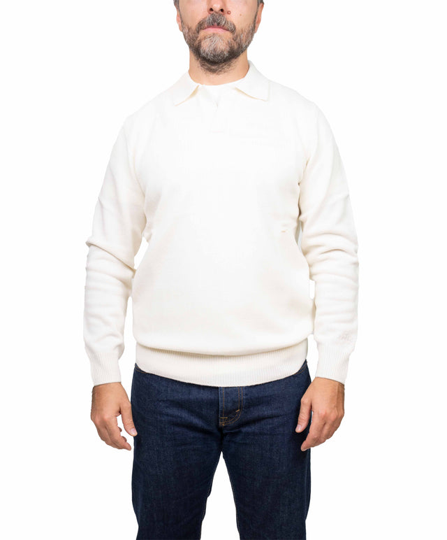 Saint Barth maglione - polo lana bianco