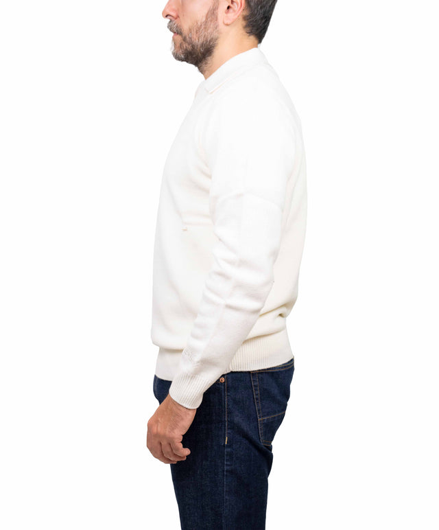 Saint Barth maglione - polo lana bianco