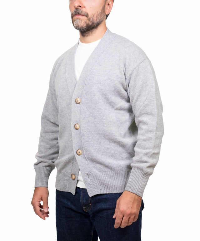 Gran Sasso maglione - cardigan, grigio chiaro