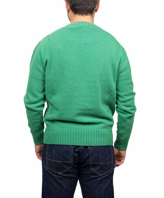 Doppia A maglione - girocollo, verde acido