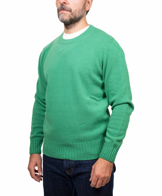 Doppia A maglione - girocollo, verde acido