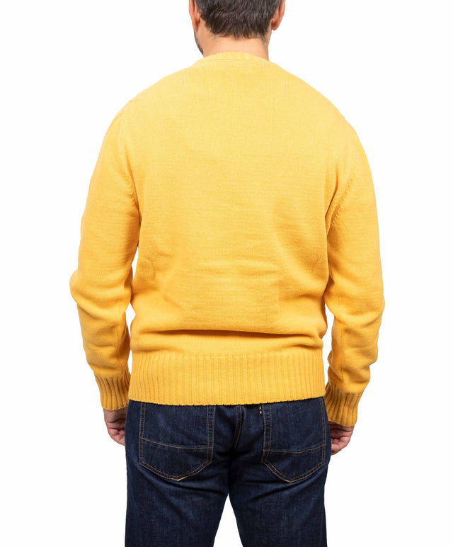 Doppia A maglione - girocollo, giallo