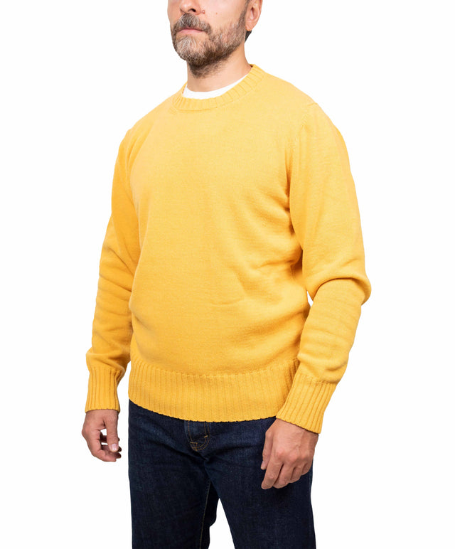 Doppia A maglione - girocollo, giallo