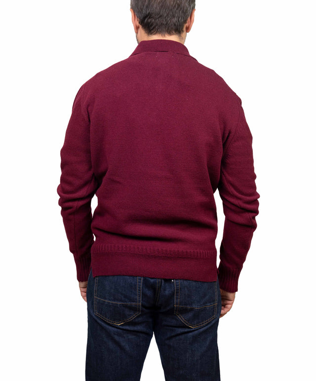 Doppia A maglione - collo marina, bordeaux