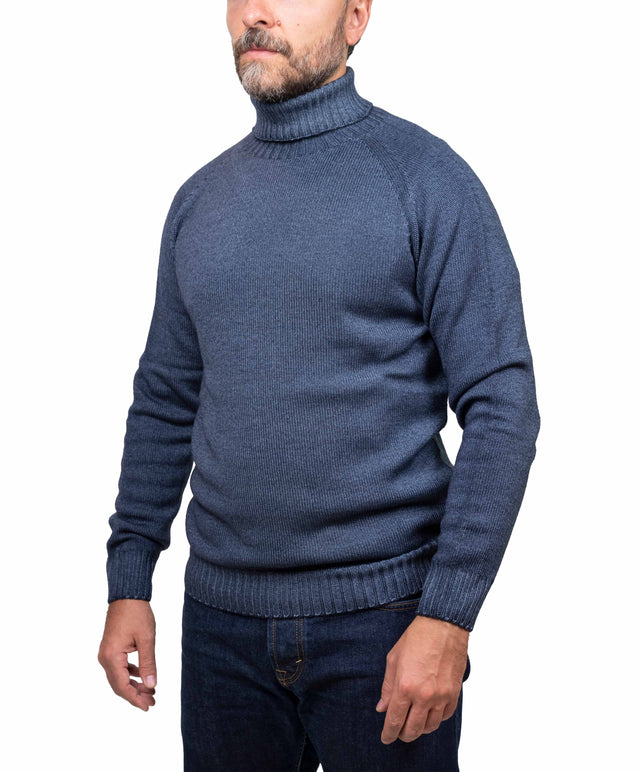 Officina Filati maglione - dolcevita blu avio