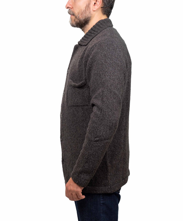 04657/ A TRIP IN A BAG - overshirt, marrone scuro