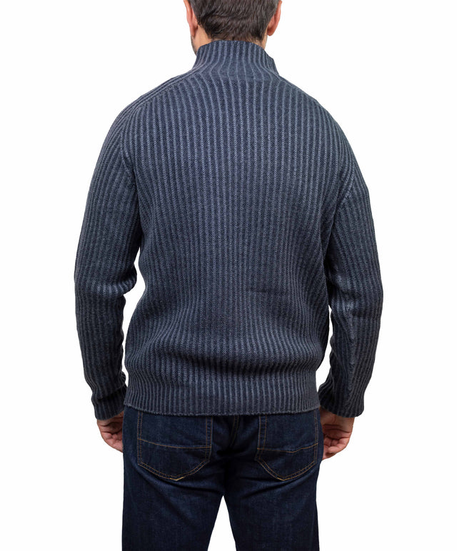 04657/ A TRIP IN A BAG - maglione collo camino, blu navy