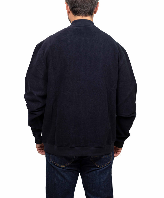 04657/ A TRIP IN A BAG - bomber lana cotta, blu navy
