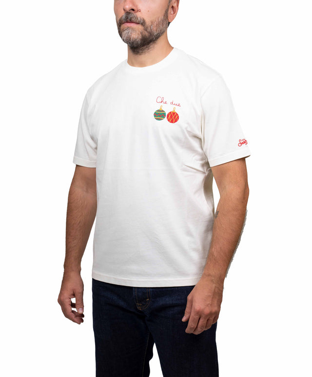Saint Barth T-Shirt - che due palle, bianco