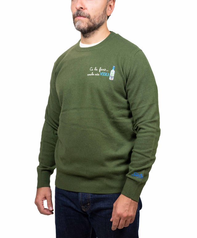 Saint Barth maglione - ce la farò anche sta vodka, verde militare