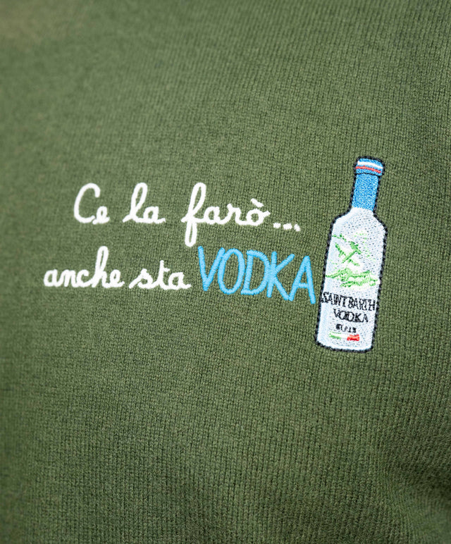 Saint Barth maglione - ce la farò anche sta vodka, verde militare