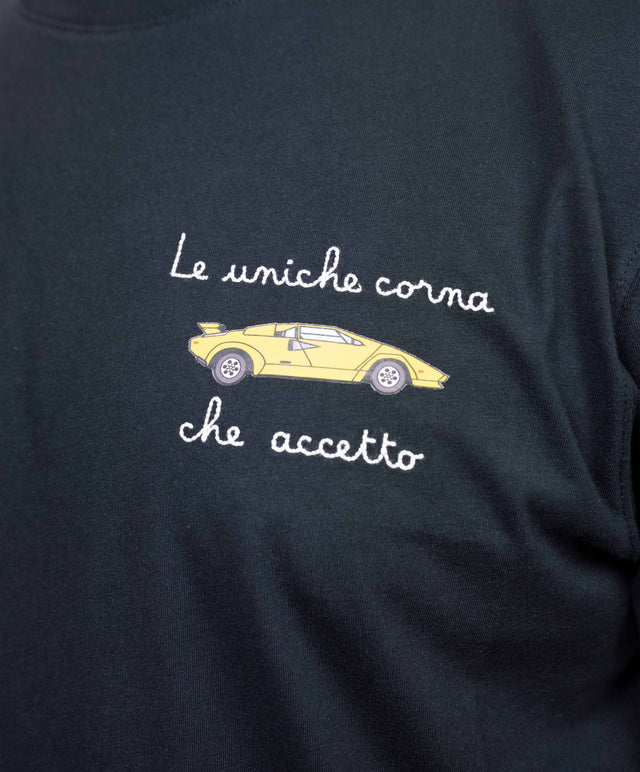 Saint Barth T-shirt - le uniche corna che accetto, nero